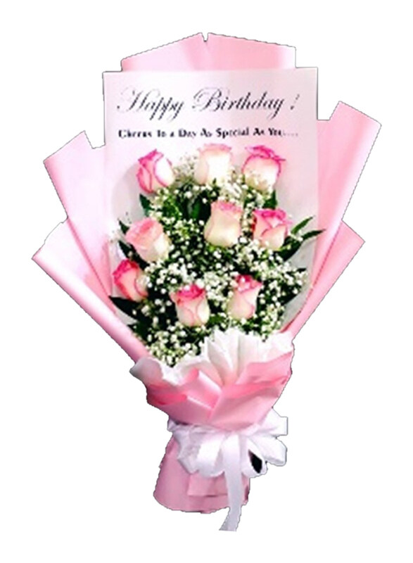 Carmel Flowers Pink Flowers With Birthday Wrap Specially Gift for Birthday, Multicolour
Carmel Flowers Pink Flowers With Birthday Wrap Specially Gift for Birthday, Multicolour