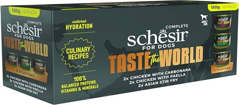 Schesir Taste The World Dog Wholefood Variety Pack 900g 6x150g - 3 Flavors 2 Cans Each Flavor
Schesir Taste The World Dog Wholefood Variety Pack 900g 6x150g - 3 Flavors 2 Cans Each Flavor