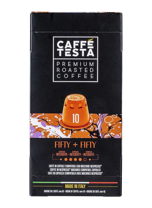 Caffe Testa Premium Roasted Fifty + Fifty Nespresso Coffee Compatible Capsules, 10 Capsules
Caffe Testa Premium Roasted Fifty + Fifty Nespresso Coffee Compatible Capsules, 10 Capsules