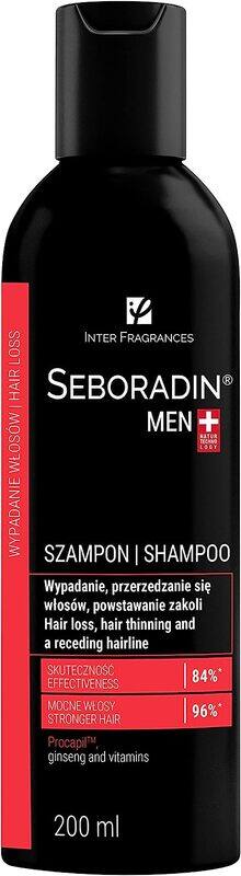 Seboradin Men Hair Shampoo, for Hair Loss, Hair Thinning and Receding Hairline, 200ml
Seboradin Men Hair Shampoo, for Hair Loss, Hair Thinning and Receding Hairline, 200ml