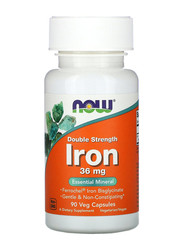 Now Foods Iron Double Strength Essential Mineral Veg Capsules, 36mg, 30 Capsules
Now Foods Iron Double Strength Essential Mineral Veg Capsules, 36mg, 30 Capsules