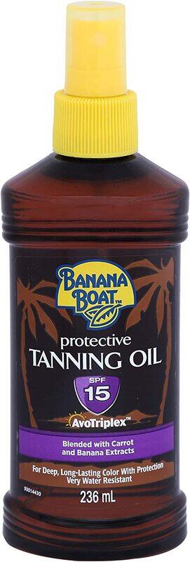 Banana Boat Protective Tanning Oil-SPF15-Carrot & Banana Extracts Helps Prevent Sunburn, 236ml
Banana Boat Protective Tanning Oil-SPF15-Carrot & Banana Extracts Helps Prevent Sunburn, 236ml