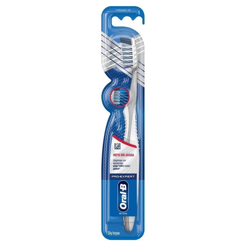 Oral B Pro Expert Crossaction All-in-one Soft Manual Toothbrush, Assorted Colours, 1 Piece
Oral B Pro Expert Crossaction All-in-one Soft Manual Toothbrush, Assorted Colours, 1 Piece