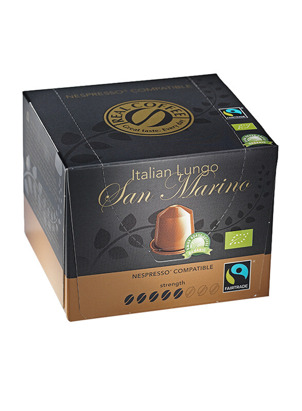 Real Coffee San Marino Lungo Italian Nespresso Compatible Coffee Capsules, 10 Capsules
Real Coffee San Marino Lungo Italian Nespresso Compatible Coffee Capsules, 10 Capsules