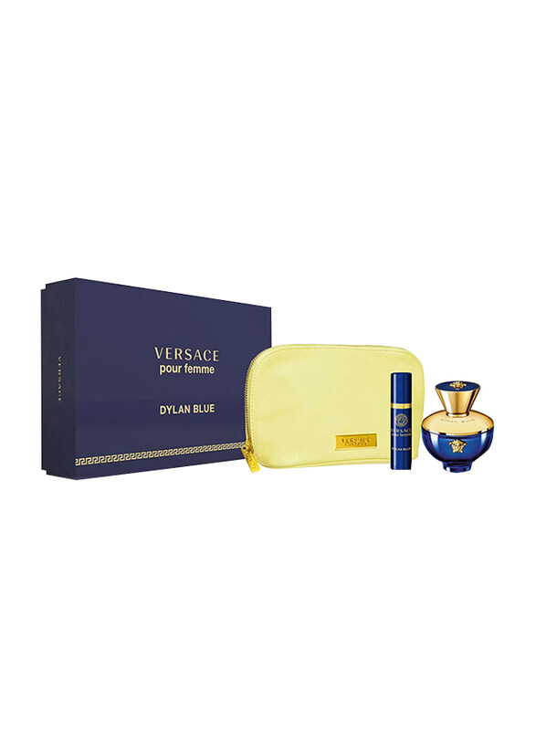 Versace 3-Piece Pour Femme Dylan Blue EDP Perfume Gift Set for Women, 100ml EDP Perfume, 10ml EDP Perfume Mini, Pouch
Versace 3-Piece Pour Femme Dylan Blue EDP Perfume Gift Set for Women, 100ml EDP Perfume, 10ml EDP Perfume Mini, Pouch
