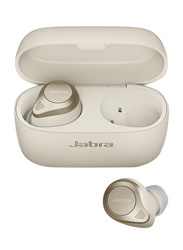 Jabra Elite 85t True Wireless In-Ear Noise Cancelling Earbuds with Mic, Gold Beige
Jabra Elite 85t True Wireless In-Ear Noise Cancelling Earbuds with Mic, Gold Beige