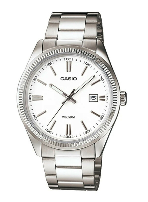 Casio Enticer Analog Watch for Men with Stainless Steel, Water Resistant, MTP-1302D-7A1V, Silver-White
Casio Enticer Analog Watch for Men with Stainless Steel, Water Resistant, MTP-1302D-7A1V, Silver-White