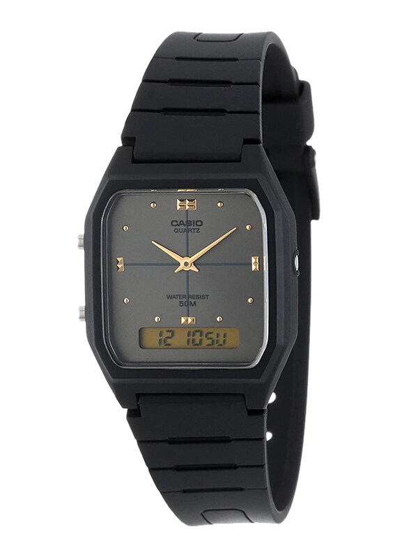 Casio Analog/Digital Quartz Watch for Men with Resin Band, Water Resistant, AW-48HE-8AV, Black-Grey
Casio Analog/Digital Quartz Watch for Men with Resin Band, Water Resistant, AW-48HE-8AV, Black-Grey