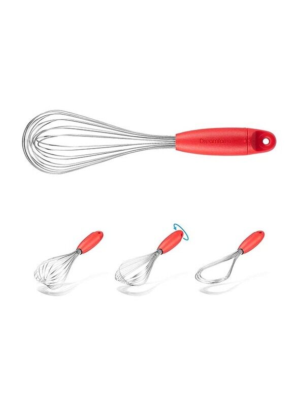 Dreamfarm 3-in-1 Flisk Foldable Stainless Steel Whisk with Ergonomic Handle, Red
Dreamfarm 3-in-1 Flisk Foldable Stainless Steel Whisk with Ergonomic Handle, Red