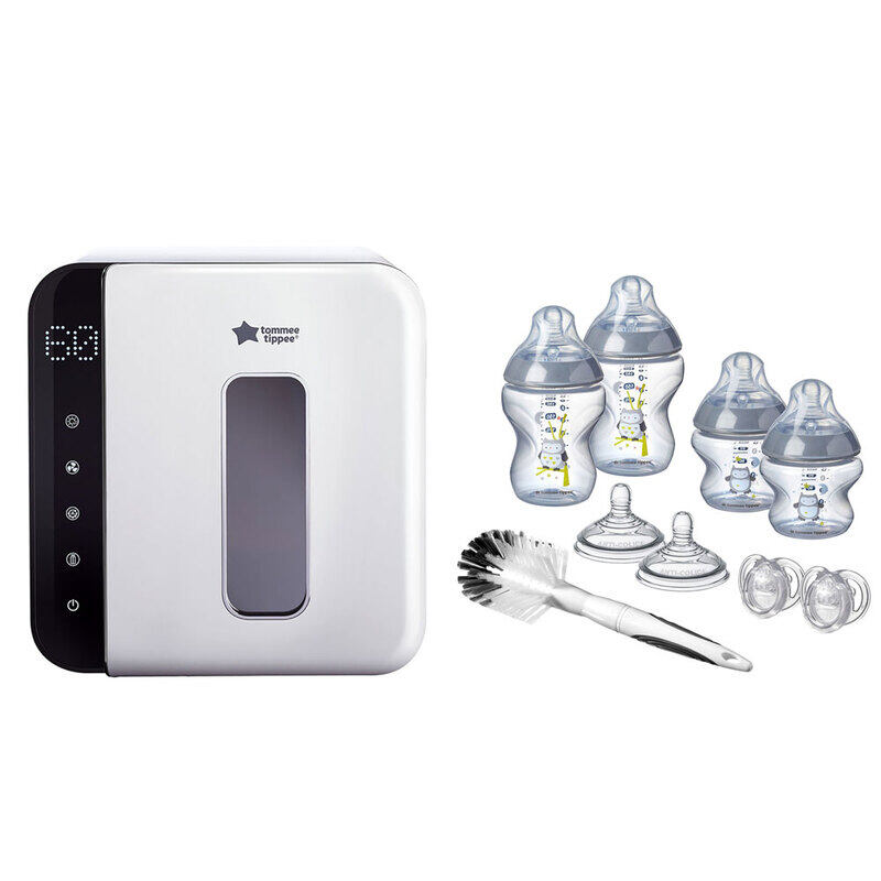Tommee Tippee Ultraviolet Steriliser for Baby Bottles & Closer to Nature Feeding Bottle Kit, Multicolour
Tommee Tippee Ultraviolet Steriliser for Baby Bottles & Closer to Nature Feeding Bottle Kit, Multicolour