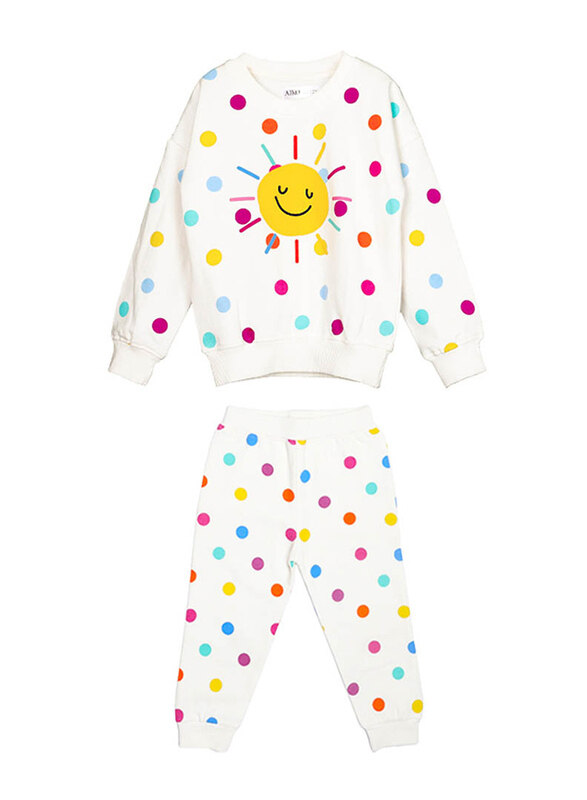 Aiko Infant Printed Sweat Top & Joggers Set for Baby Unisex, 2 Pieces, 18-24 Months, Multicolour
Aiko Infant Printed Sweat Top & Joggers Set for Baby Unisex, 2 Pieces, 18-24 Months, Multicolour