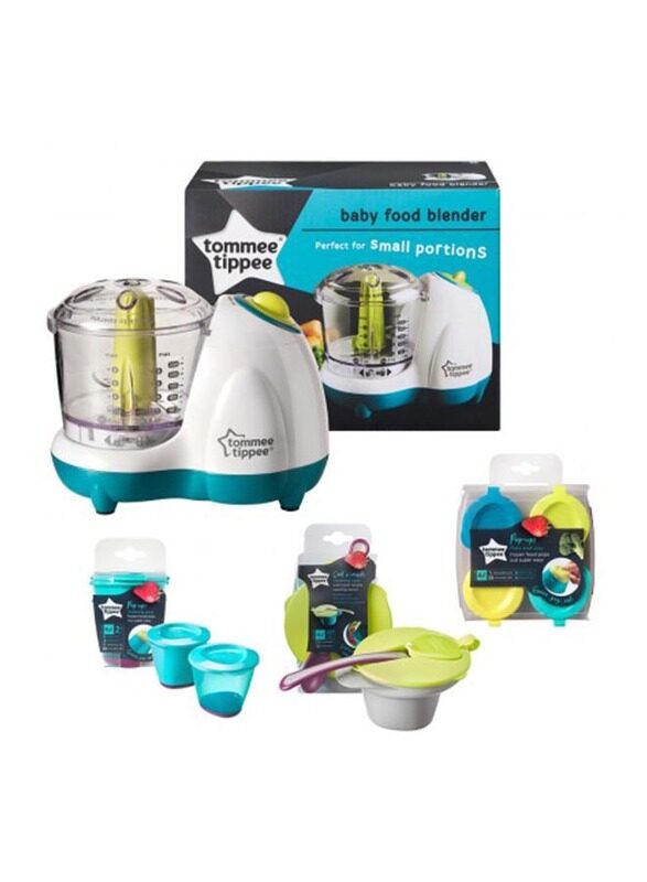 Tommee Tippee Baby Food Blender with Explora Pop Up Freezer Pots & Tray, Explora Cool & Mash Weaning Bowl and Explora Storage Pots, White/Blue
Tommee Tippee Baby Food Blender with Explora Pop Up Freezer Pots & Tray, Explora Cool & Mash Weaning Bowl and Explora Storage Pots, White/Blue