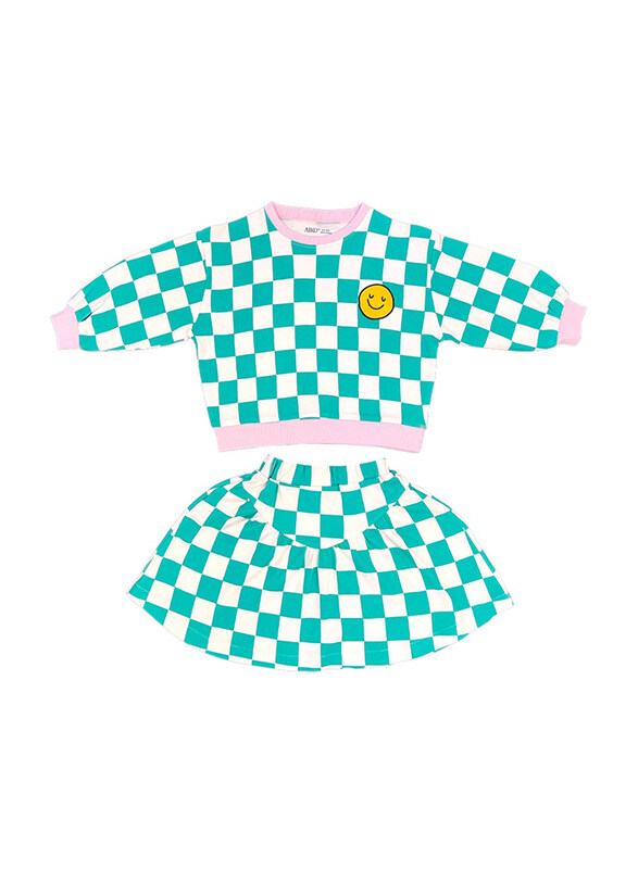 Aiko Long Sleeve Checked T-Shirt & Skirt Set for Girls, 2 Pieces, 6-7 Years, Multicolour
Aiko Long Sleeve Checked T-Shirt & Skirt Set for Girls, 2 Pieces, 6-7 Years, Multicolour