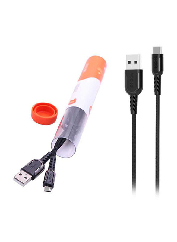 Porodo 1.2-Meter Metal Braided USB Type-C Cable, USB A Male to USB Type-C, Tube Packaging for All USB Type-C Devices, Black
Porodo 1.2-Meter Metal Braided USB Type-C Cable, USB A Male to USB Type-C, Tube Packaging for All USB Type-C Devices, Black
