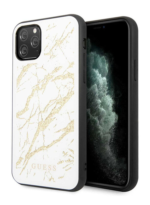 Guess Apple iPhone 11 Pro Max PC/TPU Layer Gold Glitter Marble Mobile Phone Case Cover, White
Guess Apple iPhone 11 Pro Max PC/TPU Layer Gold Glitter Marble Mobile Phone Case Cover, White