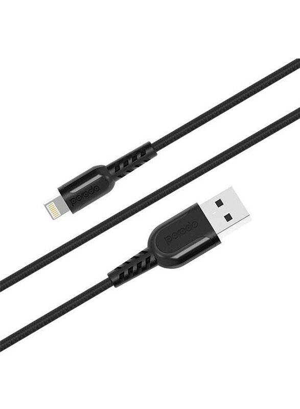 Porodo 2.4-Meter Metal Braided Lightning Cable, USB A Male to Lighting, for Apple Devices, Black
Porodo 2.4-Meter Metal Braided Lightning Cable, USB A Male to Lighting, for Apple Devices, Black