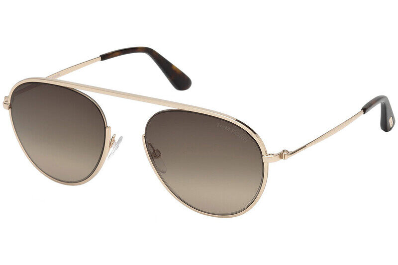 Tom Ford Full-Rim Pilot Shiny Rose Gold Sunglasses Unisex, Brown Gradient Lens, FT0599, 55/19/145
Tom Ford Full-Rim Pilot Shiny Rose Gold Sunglasses Unisex, Brown Gradient Lens, FT0599, 55/19/145