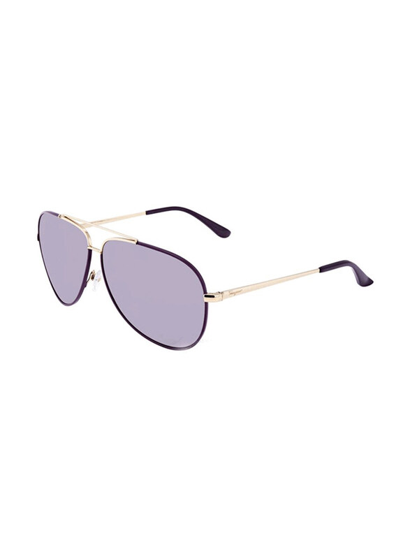 Salvatore Ferragamo Full-Rim Pilot Shiny Light Gold Sunglasses Unisex, Purple Lens, SF131S 736, 60/10/135
Salvatore Ferragamo Full-Rim Pilot Shiny Light Gold Sunglasses Unisex, Purple Lens, SF131S 736, 60/10/135