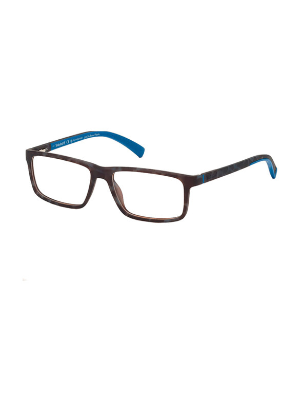 Timberland Full-Rim Rectangle Coloured Havana Frames for Men, TB1636 055, 55/16/145