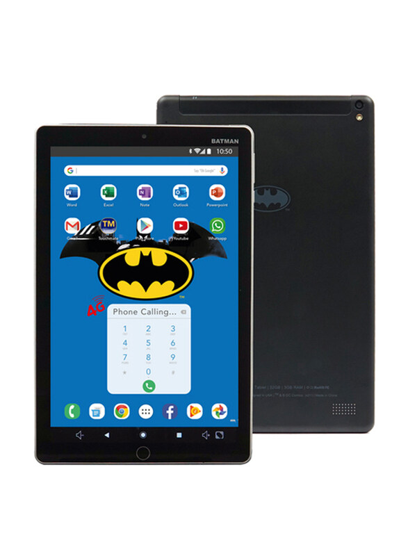 Batman 32GB Black 10.1-inch Calling Tablet, 3GB RAM with Microsoft Office, 4G
Batman 32GB Black 10.1-inch Calling Tablet, 3GB RAM with Microsoft Office, 4G
