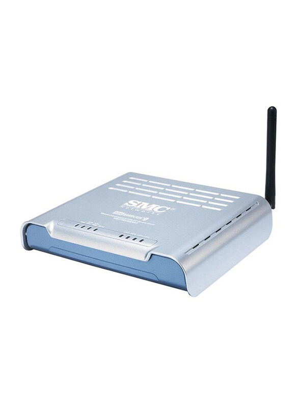 SMC Networks Barricade G Wireless Router with 4 Port + ADSL2 + Modem Ethernet SMC7904WBRA2, Silver
SMC Networks Barricade G Wireless Router with 4 Port + ADSL2 + Modem Ethernet SMC7904WBRA2, Silver