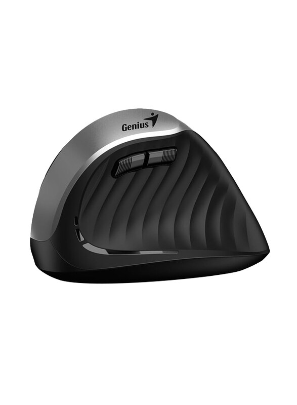Genius ERGO 8250S Wireless Optical Mouse with Vertical Ergonomic Design & Swrist Rest, Silver Grey/Black
Genius ERGO 8250S Wireless Optical Mouse with Vertical Ergonomic Design & Swrist Rest, Silver Grey/Black