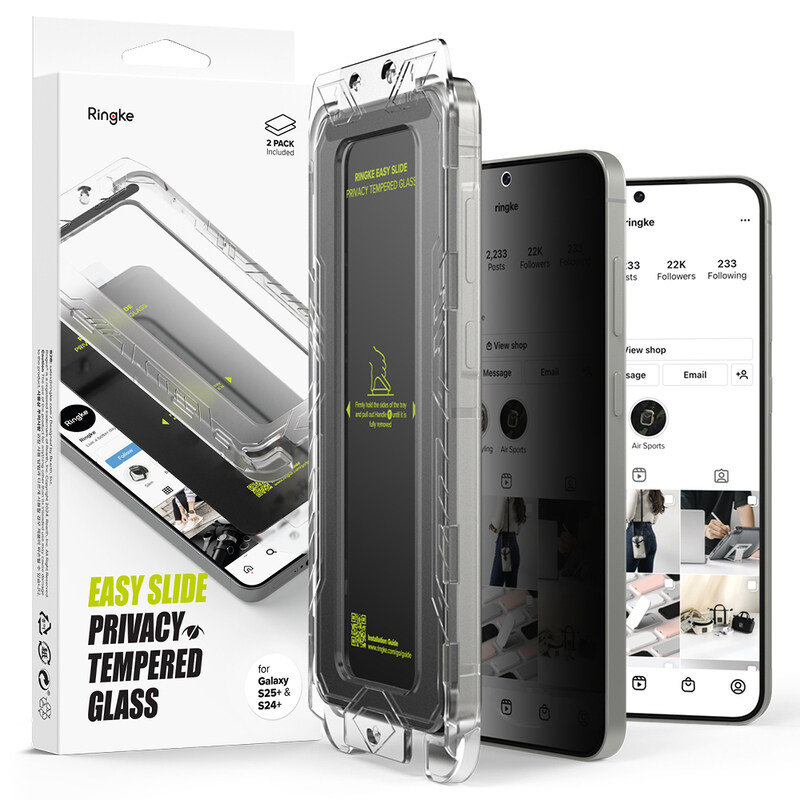 Ringke Privacy Tempered Glass Easy Slide Anti Spy Compatible with Samsung Galaxy S25 Plus Screen Protector (2025), Easy to Install Case Friendly Priva
Ringke Privacy Tempered Glass Easy Slide Anti Spy Compatible with Samsung Galaxy S25 Plus Screen Protector (2025), Easy to Install Case Friendly Priva