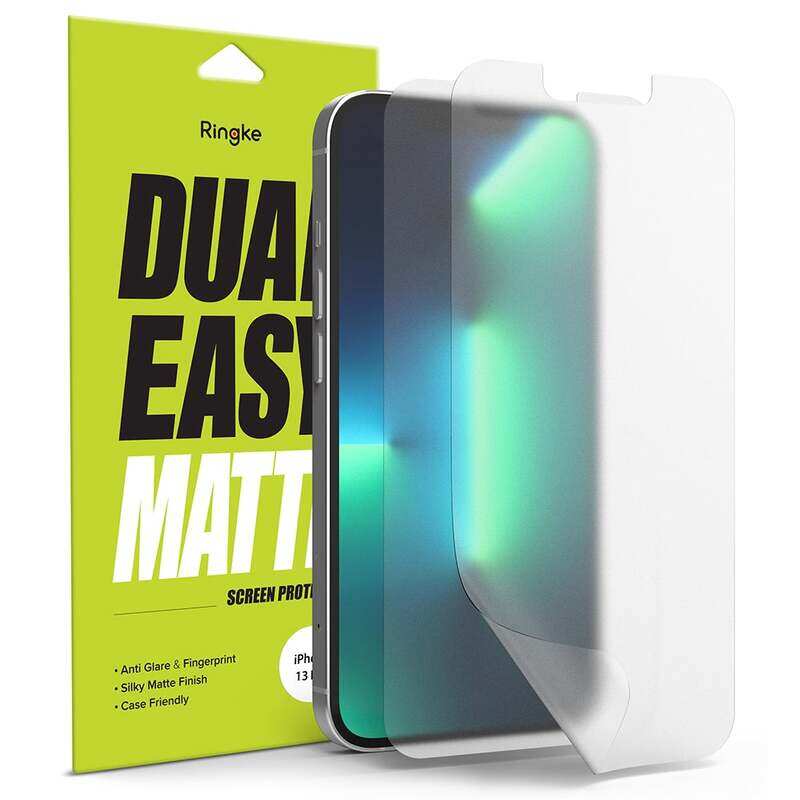 Ringke Dual Easy Matte (2 Pack) Compatible with iPhone 13 Pro Screen Protector, Anti Fingerprint, Matte Protection Anti Glare Protective Film
Ringke Dual Easy Matte (2 Pack) Compatible with iPhone 13 Pro Screen Protector, Anti Fingerprint, Matte Protection Anti Glare Protective Film