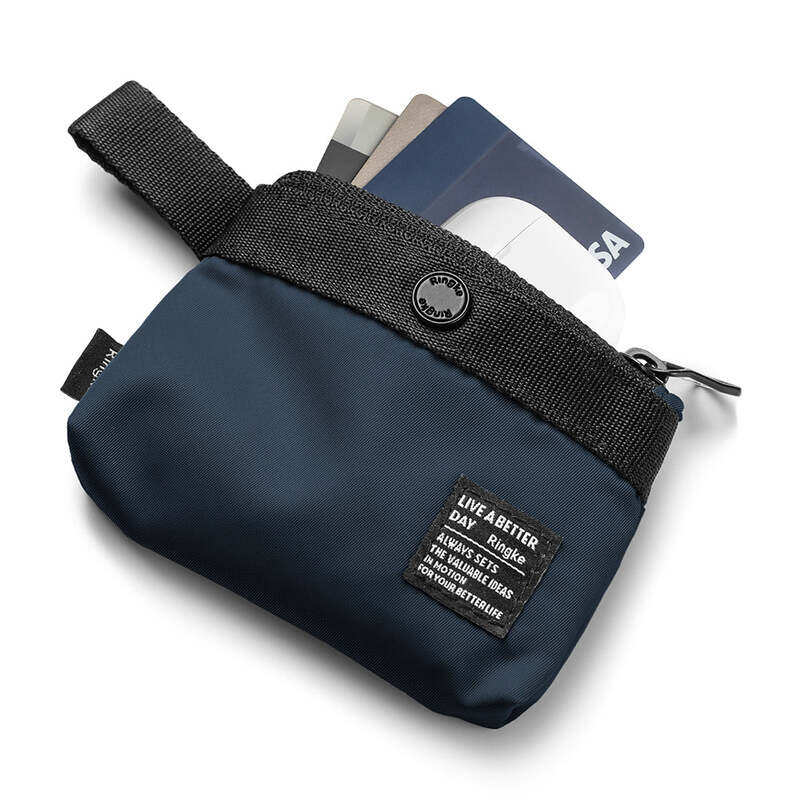 Ringke Mini Pouch 2 Way Bag Miniature Nylon Carrying Pouch Small Bag for AirPods, Galaxy Buds, Earphones, Cards, ID Navy
Ringke Mini Pouch 2 Way Bag Miniature Nylon Carrying Pouch Small Bag for AirPods, Galaxy Buds, Earphones, Cards, ID Navy