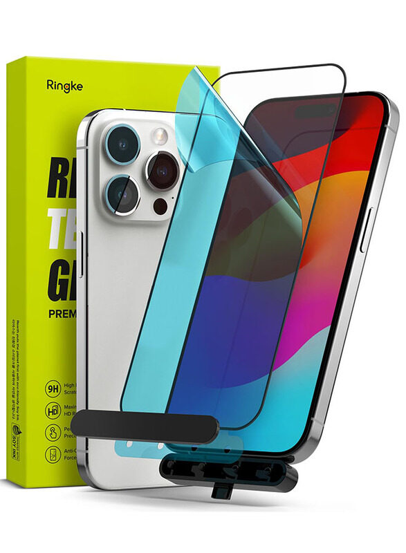 Ringke Cover Display Glass Compatible with iPhone 15 Pro Max (2023) Screen Protector Tempered Glass 9H Hardness Full Coverage Bubble-free Anti Scratch
Ringke Cover Display Glass Compatible with iPhone 15 Pro Max (2023) Screen Protector Tempered Glass 9H Hardness Full Coverage Bubble-free Anti Scratch