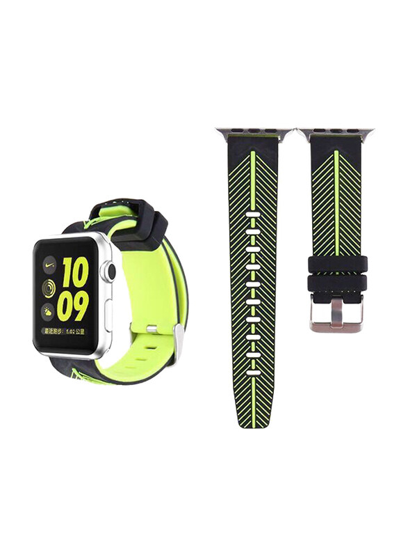 Other Brand Silicone Apple Watch 38mm iWatch Series 3/2/1 Replacement Strap, Black/Green
Other Brand Silicone Apple Watch 38mm iWatch Series 3/2/1 Replacement Strap, Black/Green
