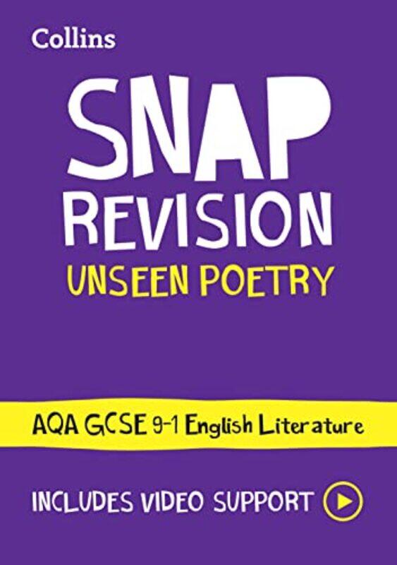AQA Unseen Poetry Anthology Revision Guide Ideal for the 2024 and 2025 exams Collins GCSE Grade 9 by Collins GCSE Paperback
AQA Unseen Poetry Anthology Revision Guide Ideal for the 2024 and 2025 exams Collins GCSE Grade 9 by Collins GCSE Paperback