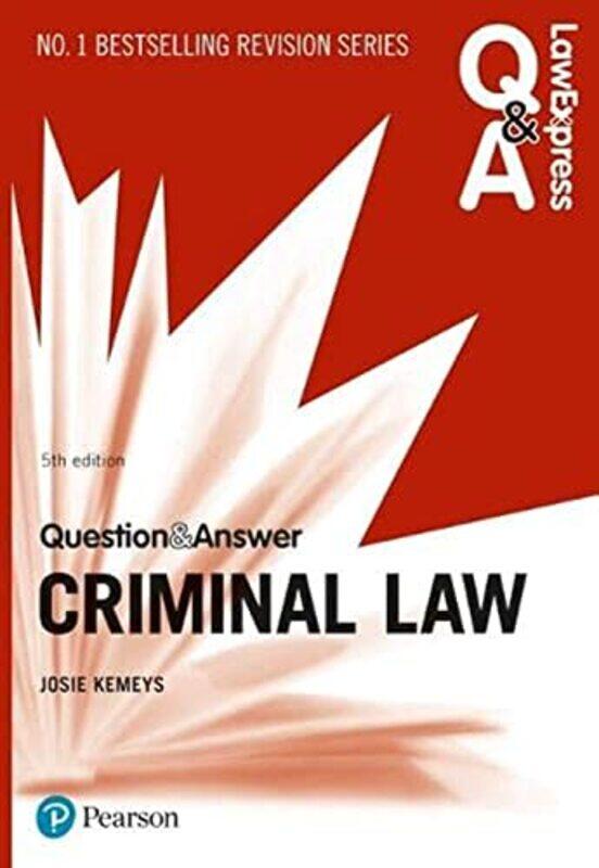 Law Express Question and Answer Criminal Law by Nicola MonaghanJosie Kemeys-Paperback
Law Express Question and Answer Criminal Law by Nicola MonaghanJosie Kemeys-Paperback