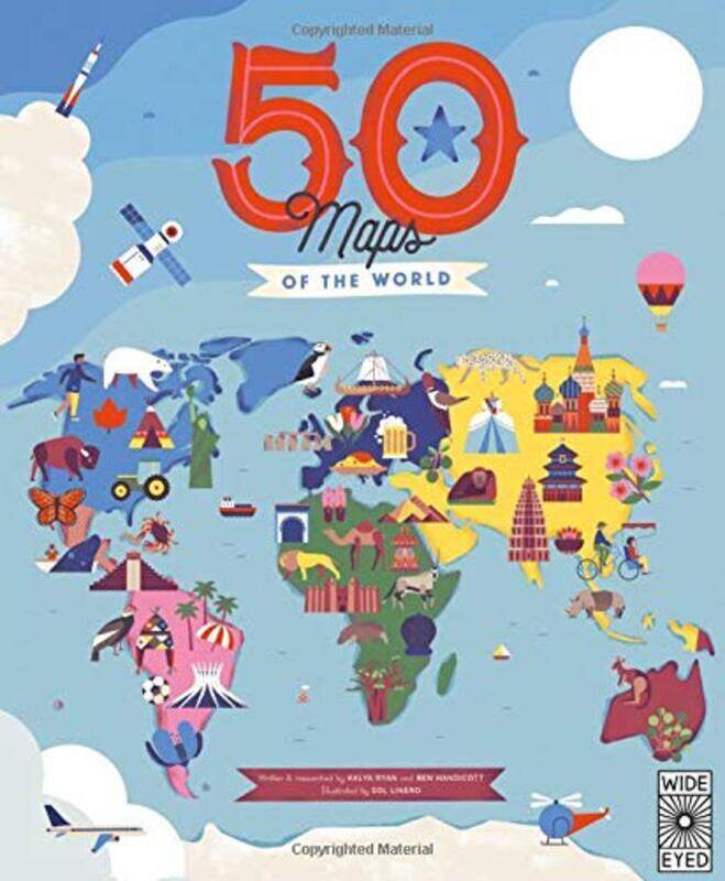 50 Maps of the World: Explore the World with 50 Fact-Filled Maps!,Hardcover by Handicott, Ben - Ryan, Kalya - Linero, Sol
50 Maps of the World: Explore the World with 50 Fact-Filled Maps!,Hardcover by Handicott, Ben - Ryan, Kalya - Linero, Sol