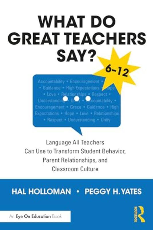 What Do Great Teachers Say by Hal HollomanPeggy H East Carolina University, USA Yates-Paperback
What Do Great Teachers Say by Hal HollomanPeggy H East Carolina University, USA Yates-Paperback