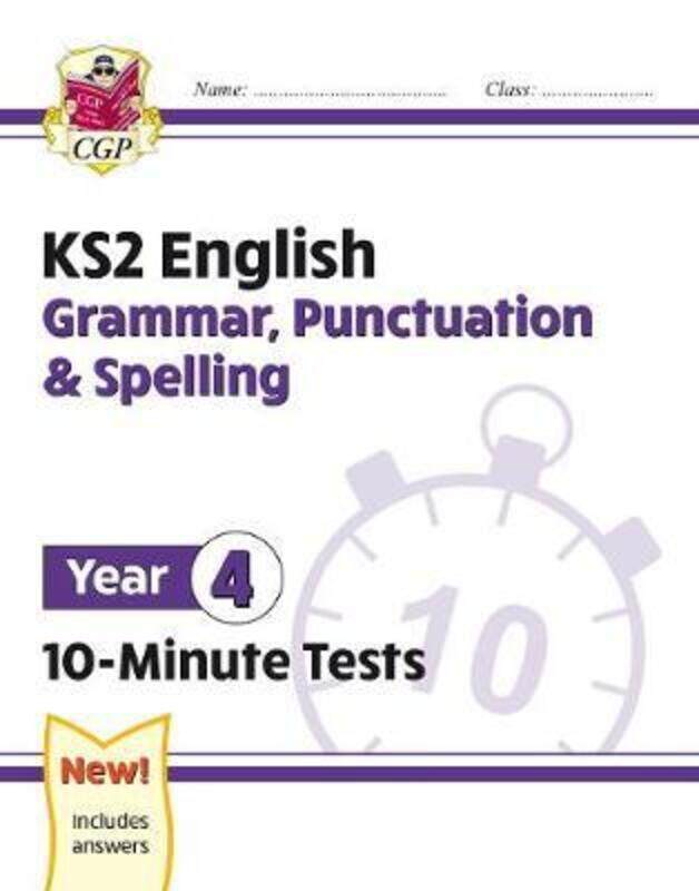 KS2 Year 4 English 10-Minute Tests: Grammar, Punctuation & Spelling,Paperback, By:CGP Books - CGP Books
KS2 Year 4 English 10-Minute Tests: Grammar, Punctuation & Spelling,Paperback, By:CGP Books - CGP Books