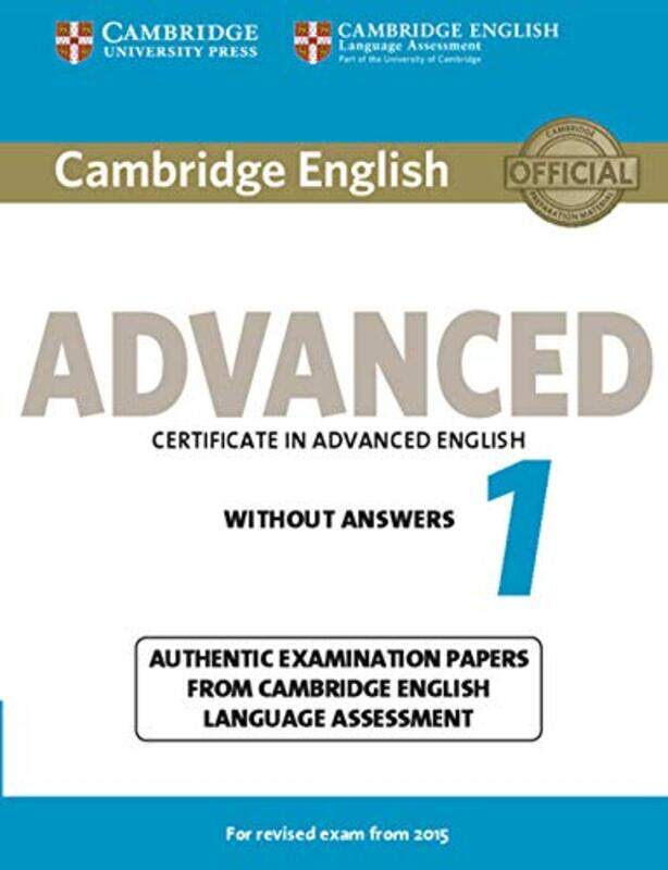 Cambridge English Advanced 1 for Revised Exam from 2015 Students Book without Answers by Wally National Advertising Review Board USA Snyder-Paperback
Cambridge English Advanced 1 for Revised Exam from 2015 Students Book without Answers by Wally National Advertising Review Board USA Snyder-Paperback