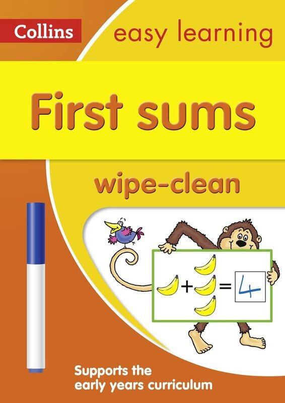 First Sums Age 3-5 Wipe Clean Activity Book: Ideal for Home Learning (Collins Easy Learning Preschoo, Paperback Book, By: Collins Easy Learning
First Sums Age 3-5 Wipe Clean Activity Book: Ideal for Home Learning (Collins Easy Learning Preschoo, Paperback Book, By: Collins Easy Learning