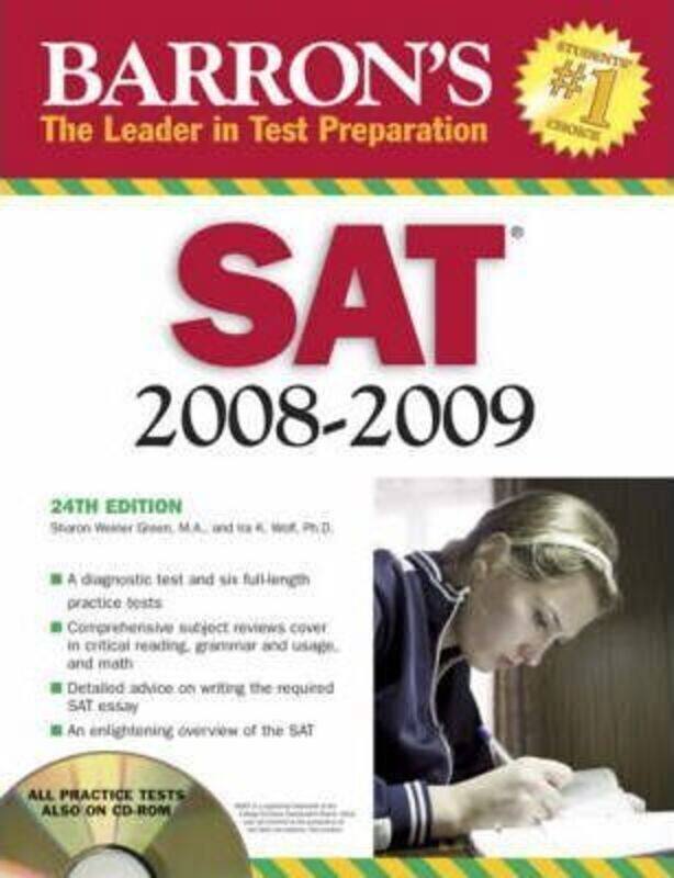 ^(C) Barron's SAT with CD-ROM (Barron's Sat (Book & CD-Rom)).paperback,By :Sharon Weiner Green M.A.
^(C) Barron's SAT with CD-ROM (Barron's Sat (Book & CD-Rom)).paperback,By :Sharon Weiner Green M.A.