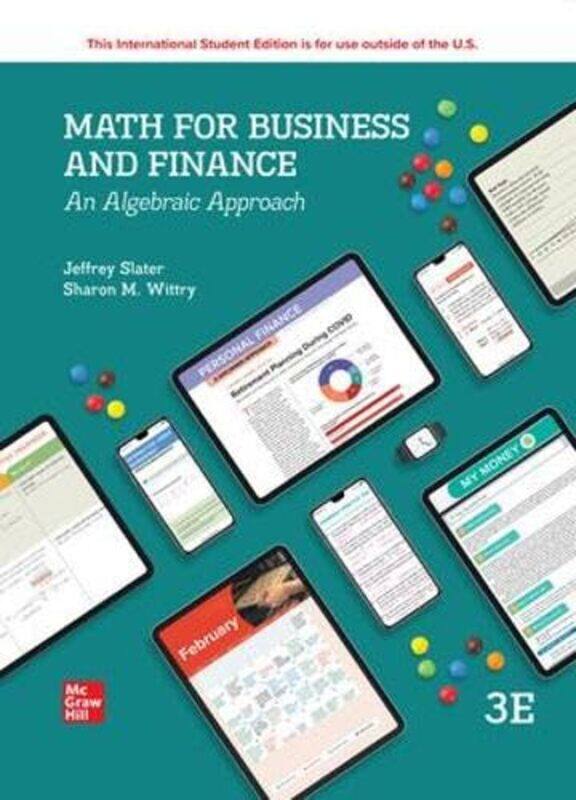 Math For Business And Finance An Algebraic Approach ISE by Morgan E Felchner-Paperback
Math For Business And Finance An Algebraic Approach ISE by Morgan E Felchner-Paperback