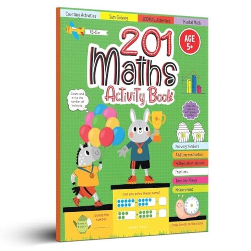 201 Maths Activity Book Fun Activities and Math Exercises For Children Knowing Numbers Addition by Wonder House Books - Paperback
201 Maths Activity Book Fun Activities and Math Exercises For Children Knowing Numbers Addition by Wonder House Books - Paperback