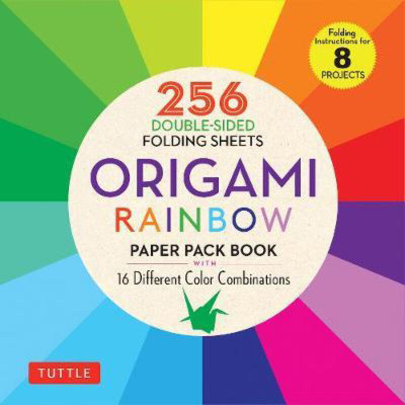 Origami Rainbow Paper Pack Book: 256 Double-Sided Folding Sheets (Includes Instructions for 8 Models), Paperback Book, By: Tuttle Publishing
Origami Rainbow Paper Pack Book: 256 Double-Sided Folding Sheets (Includes Instructions for 8 Models), Paperback Book, By: Tuttle Publishing