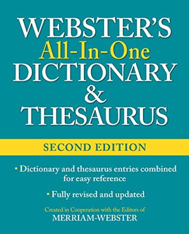 Websters Allinone Dictionary & Thesaurus, Second Edition By Merriam-Webster - Hardcover
Websters Allinone Dictionary & Thesaurus, Second Edition By Merriam-Webster - Hardcover