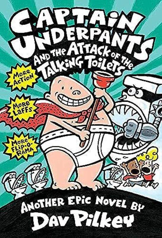 Captain Underpants and the Attack of the Talking Toilets (Captain Underpants),Paperback by Dav Pilkey
Captain Underpants and the Attack of the Talking Toilets (Captain Underpants),Paperback by Dav Pilkey