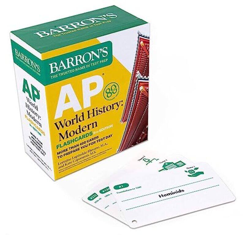 Ap World History Modern Fifth Edition Flashcards Uptodate Review by Lorraine Lupinskie-Huvane Paperback
Ap World History Modern Fifth Edition Flashcards Uptodate Review by Lorraine Lupinskie-Huvane Paperback