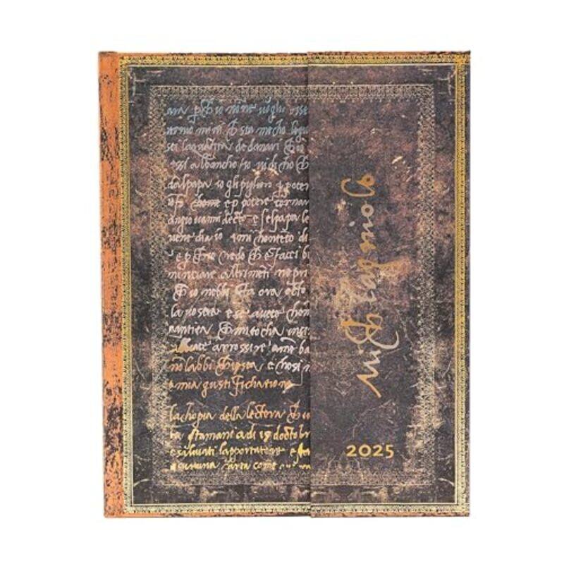 Michelangelo, Handwriting (Embellished Manuscripts Collection) Ultra 12-month Verso Hardback Dayplanner 2025 (Wrap Closure) by Paperblanks -Hardcover
Michelangelo, Handwriting (Embellished Manuscripts Collection) Ultra 12-month Verso Hardback Dayplanner 2025 (Wrap Closure) by Paperblanks -Hardcover