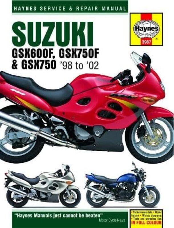 Suzuki GSX600750F & GSX750 98 03 Haynes Repair Manual by Margaret Peot-Paperback
Suzuki GSX600750F & GSX750 98 03 Haynes Repair Manual by Margaret Peot-Paperback