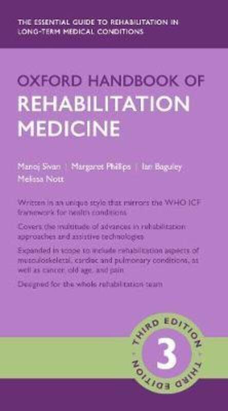Oxford Handbook of Rehabilitation Medicine.paperback,By :Sivan, Manoj (Associate Clinical Professor in Rehabilitation Medicine, Associate Clinical Pro
Oxford Handbook of Rehabilitation Medicine.paperback,By :Sivan, Manoj (Associate Clinical Professor in Rehabilitation Medicine, Associate Clinical Pro