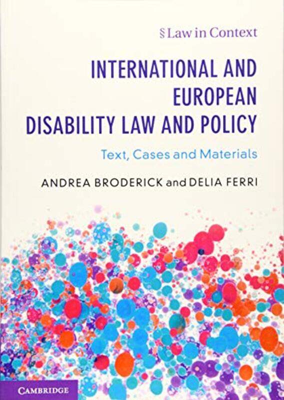 International and European Disability Law and Policy by Simon MugfordDan Green-Paperback
International and European Disability Law and Policy by Simon MugfordDan Green-Paperback