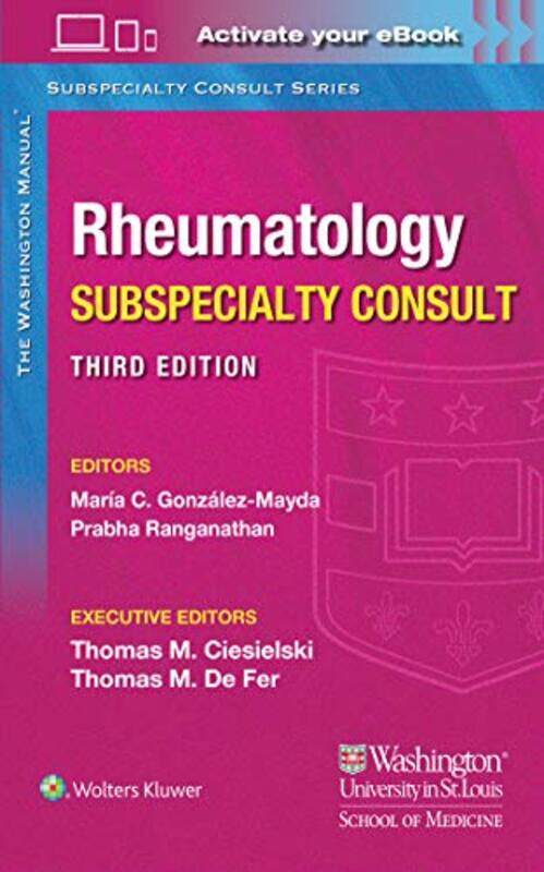 Washington Manual Rheumatology Subspecialty Consult by Dr Maria, MD Gonzalez-Paperback
Washington Manual Rheumatology Subspecialty Consult by Dr Maria, MD Gonzalez-Paperback